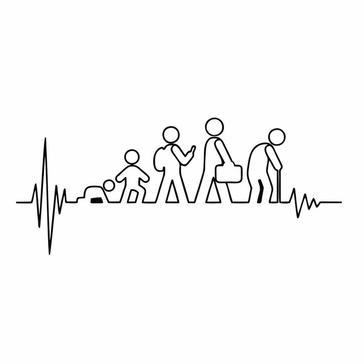 برچسب بدنه خودرو استیک طرح از بچگی تا پیری کد A تولیدی مستر لوکسینو