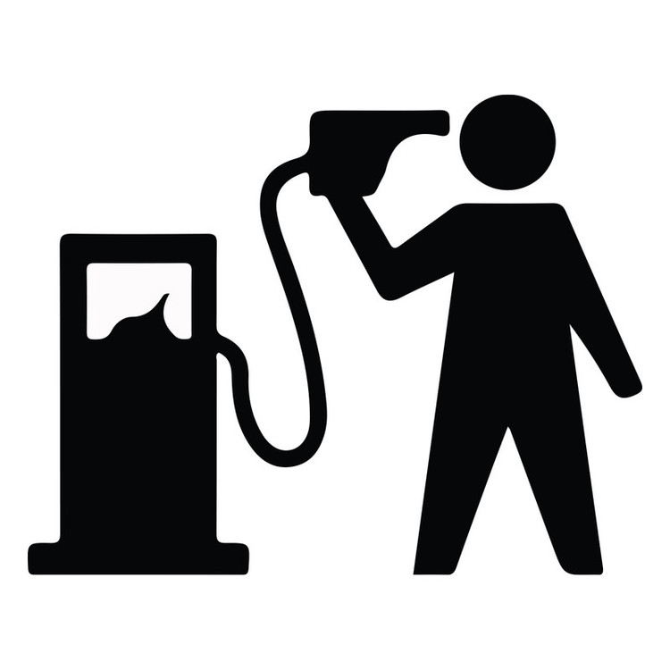 استیکر خودرو طرح پمپ بنزین کد 661 تولیدی مستر لوکسینو