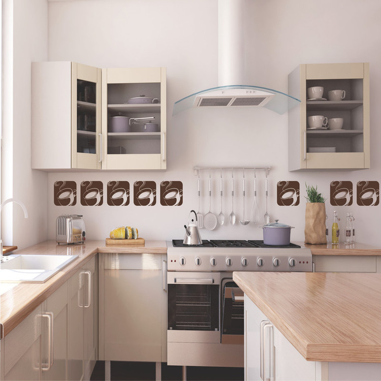 استیکر کاشی سهیل چاپ مدل coffee time کد C01 تولیدی مستر لوکسینو