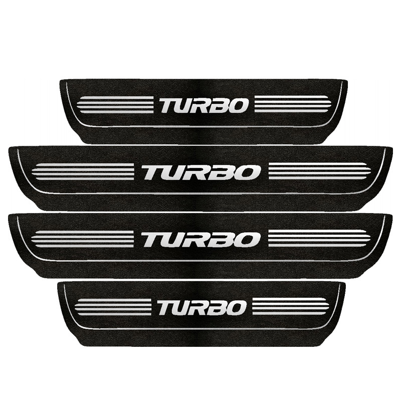 برچسب پارکابی خودرو طرح چرم TURBO کد pka1092 بسته 4 عددی تولیدی مستر لوکسینو
