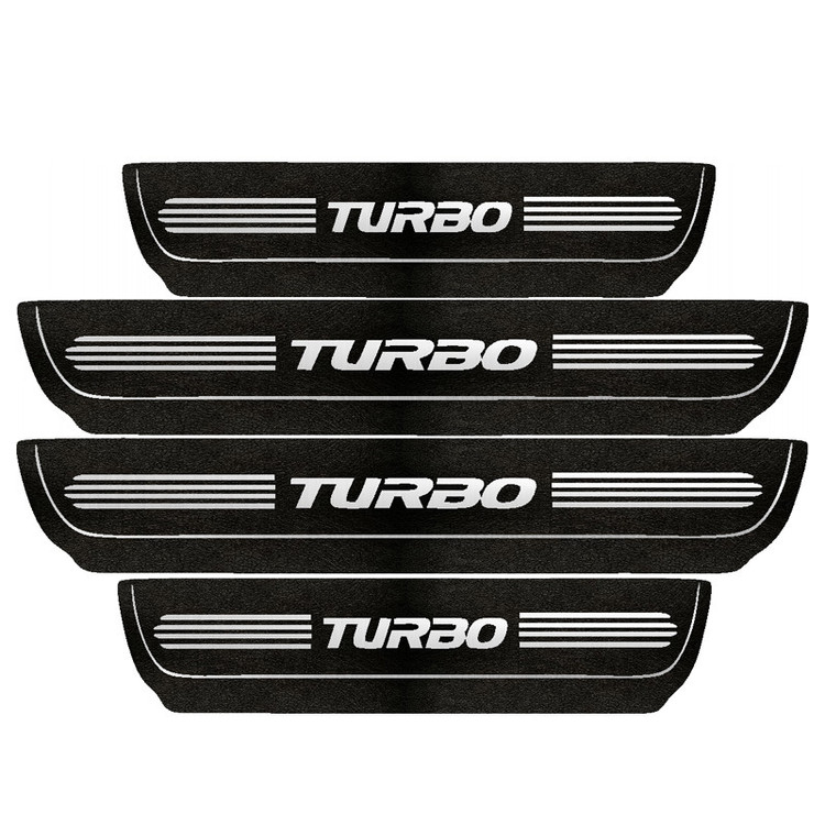 برچسب پارکابی خودرو طرح چرم TURBO کد pka1092 بسته 4 عددی تولیدی مستر لوکسینو