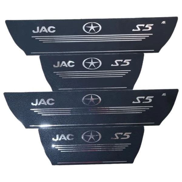 برچسب پارکابی خودرو طرح چرم کد M382 مناسب برای جک S5 مجموعه 4 عددی تولیدی مستر لوکسینو