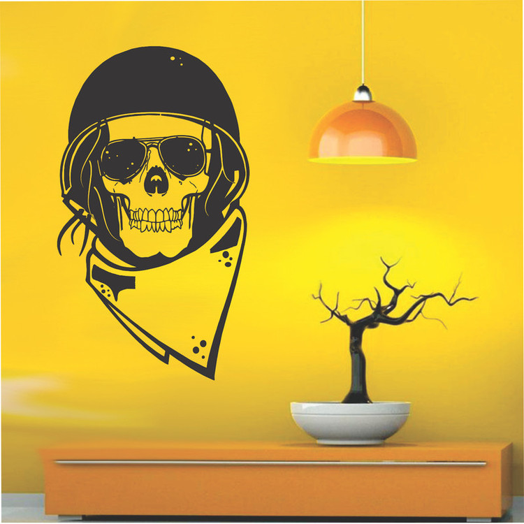 استیکر دیواری مدل Skull Pilot کد Sk001 تولیدی مستر لوکسینو