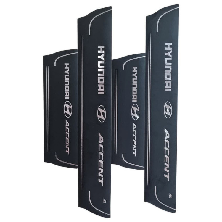 برچسب پارکابی خودرو امیران اسپرت طرح چرم کد 2025093 مناسب برای هیوندای اکسنت مجموعه 4 عددی تولیدی مستر لوکسینو