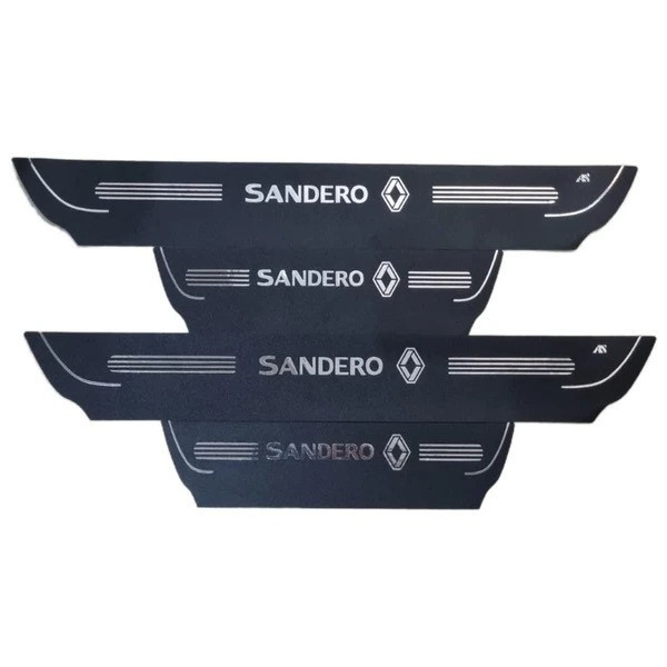 برچسب پارکابی خودرو استیک طرح چرم کد M349 مناسب برای رنو ساندرو مجموعه 4 عددی تولیدی مستر لوکسینو