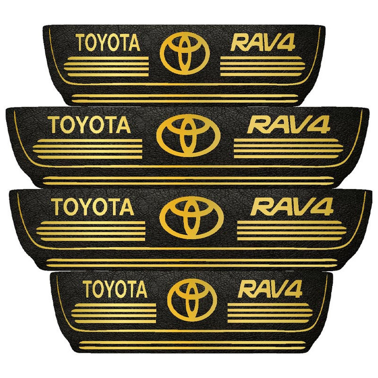 برچسب پارکابی خودرو مهدیار طرح چرم کد pkT108 مناسب برای تویوتا rav4 بسته 4 عددی تولیدی مستر لوکسینو