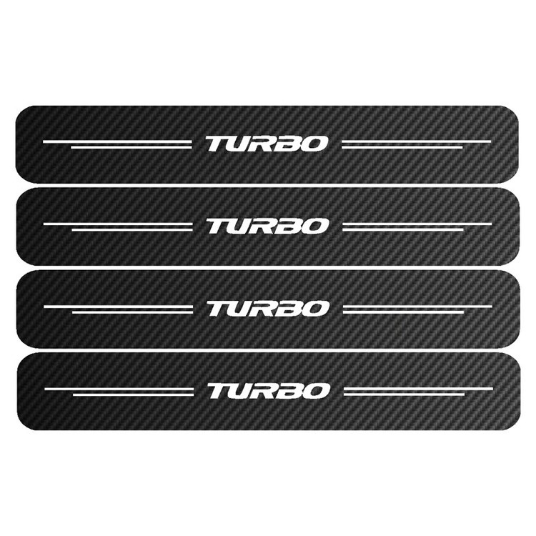 برچسب بدنه خودرو مهدیار طرح پارکابی کربن TURBO کد SP189 بسته 4 عددی تولیدی مستر لوکسینو