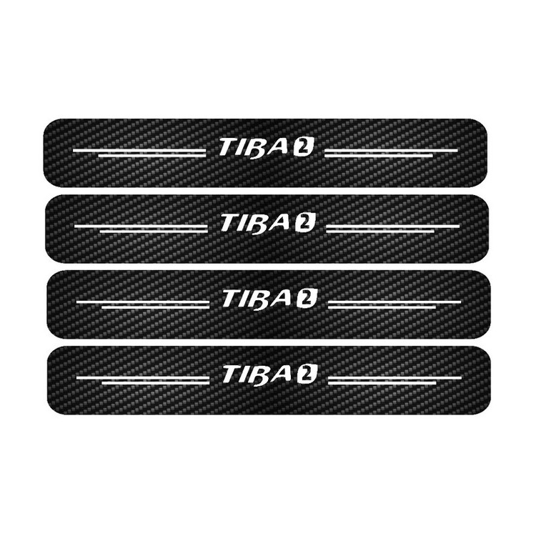برچسب بدنه خودرو مهدیار طرح پارکابی کربن کد SP148 مناسب برای تیبا 2 بسته 4 عددی تولیدی مستر لوکسینو