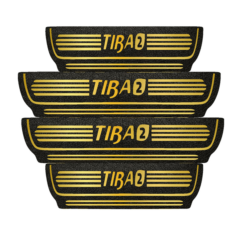برچسب پارکابی خودرو مهدیار طرح چرم کد pkT1071 مناسب برای تیبا2 بسته 4 عددی تولیدی مستر لوکسینو
