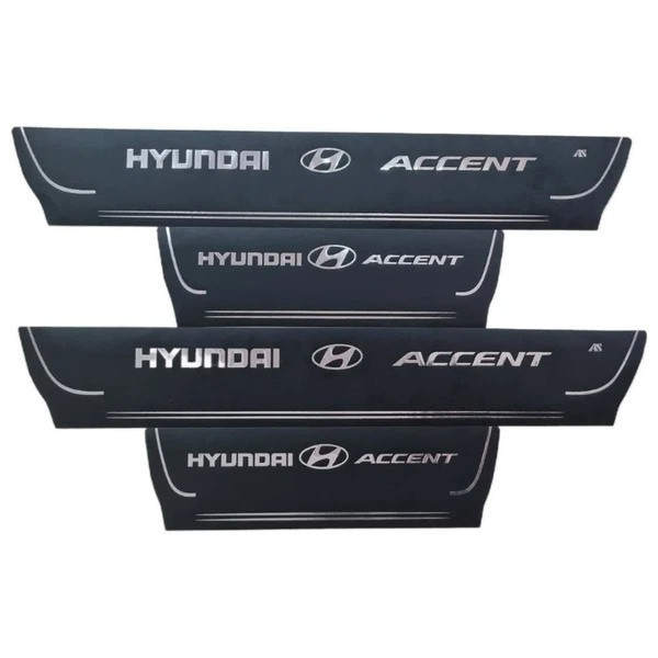 برچسب پارکابی خودرو استیک طرح چرم کد M350 مناسب برای هیوندایی اکسنت مجموعه 4 عددی تولیدی مستر لوکسینو