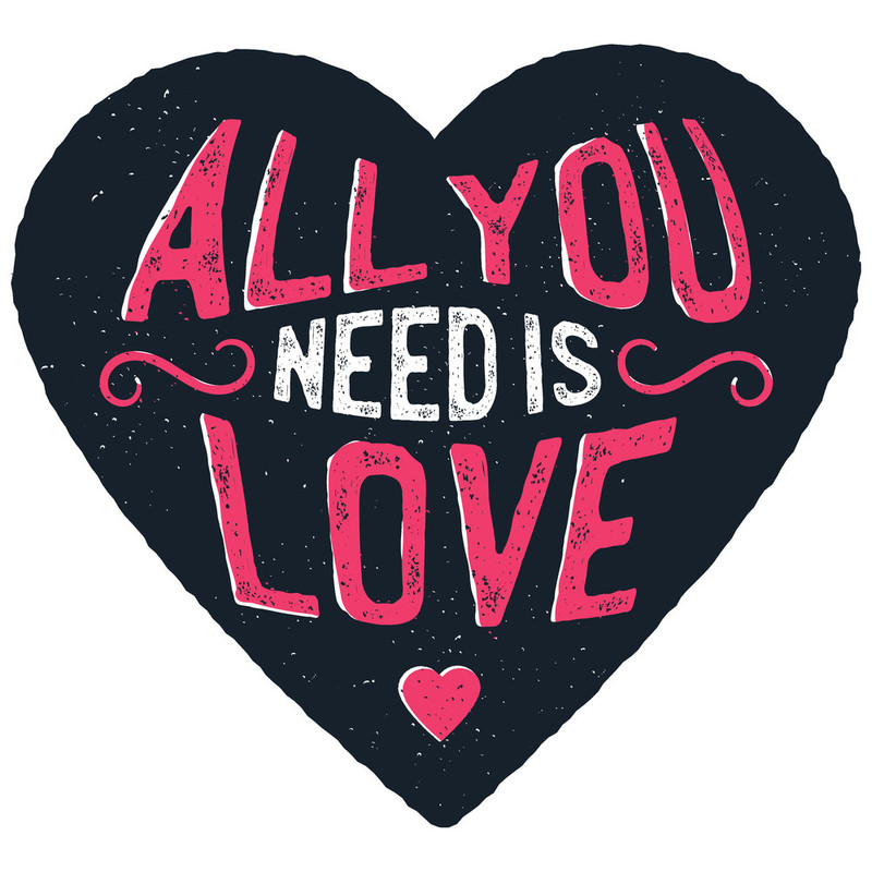 استیکر لپ تاپ وی وین آرت طرح All You Need is Love مدل P47 تولیدی مستر لوکسینو