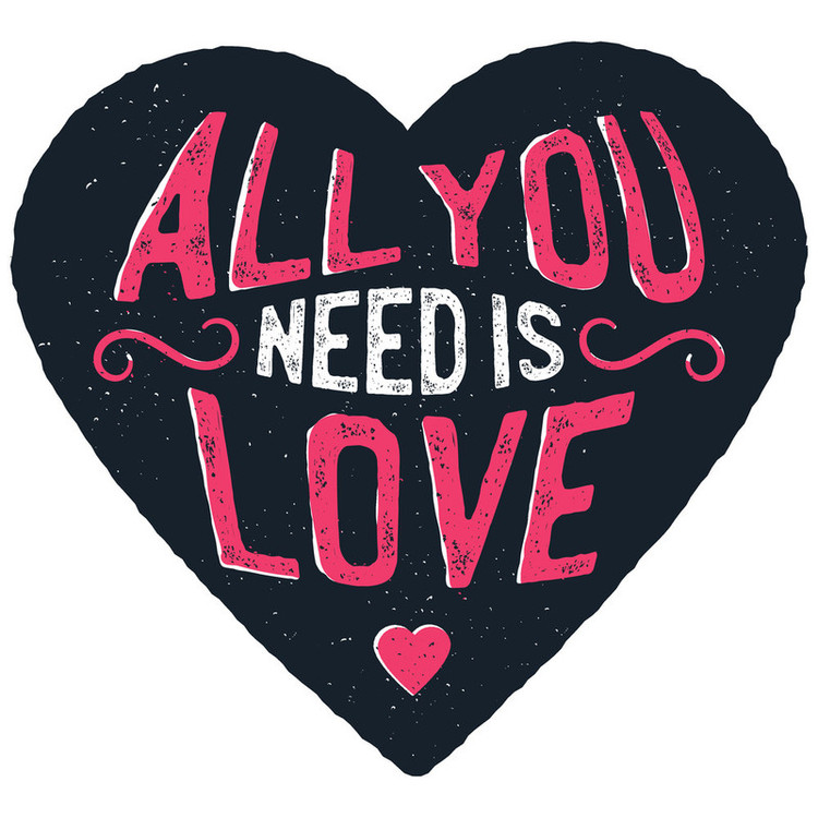استیکر لپ تاپ وی وین آرت طرح All You Need is Love مدل P47 تولیدی مستر لوکسینو
