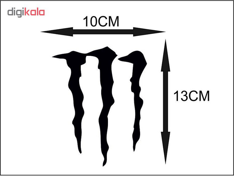 برچسب بدنه خودرو طرح پنجه هیولا کد 1310 تولیدی مستر لوکسینو