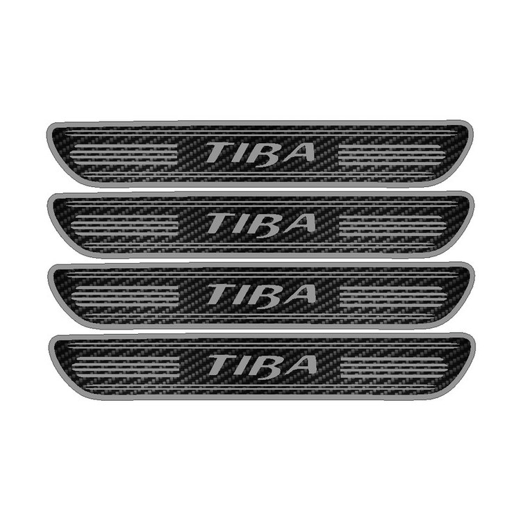 برچسب بدنه خودرو مهدیار مدل کربن کد sp126 مناسب برای تیبا بسته 4 عددی تولیدی مستر لوکسینو