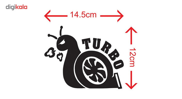 استیکر خودرو طرح Turbo تولیدی مستر لوکسینو