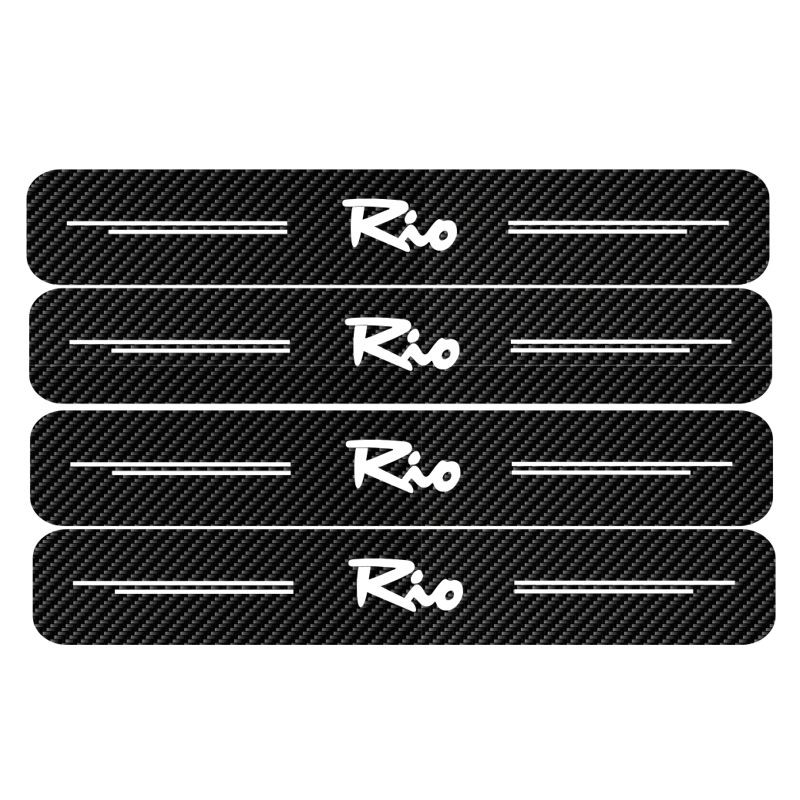 برچسب بدنه خودرو طرح پارکابی کربن کد SP175 مناسب برای کیا ریو بسته 4 عددی تولیدی مستر لوکسینو