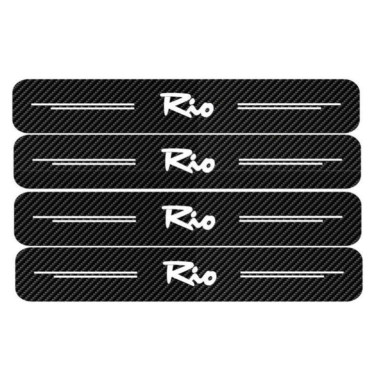 برچسب بدنه خودرو طرح پارکابی کربن کد SP175 مناسب برای کیا ریو بسته 4 عددی تولیدی مستر لوکسینو