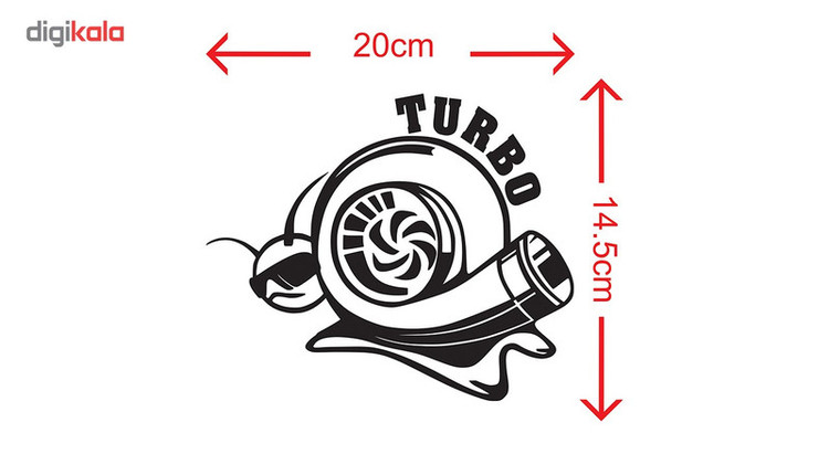 استیکر خودرو طرح Turbo2 تولیدی مستر لوکسینو