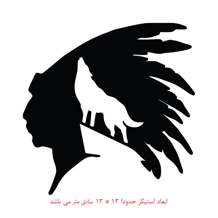 استیکر خودرو طرح سرخپوست کد 647 تولیدی مستر لوکسینو