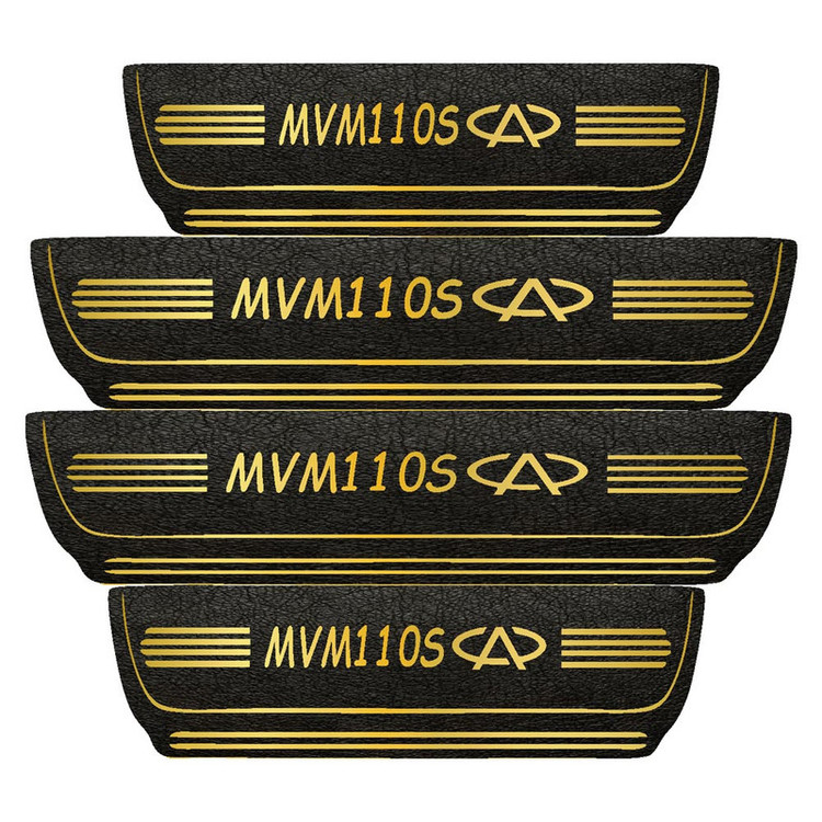 برچسب پارکابی خودرو مهدیار طرح چرم کد pkT1066 مناسب برای MVM 110S بسته 4 عددی تولیدی مستر لوکسینو