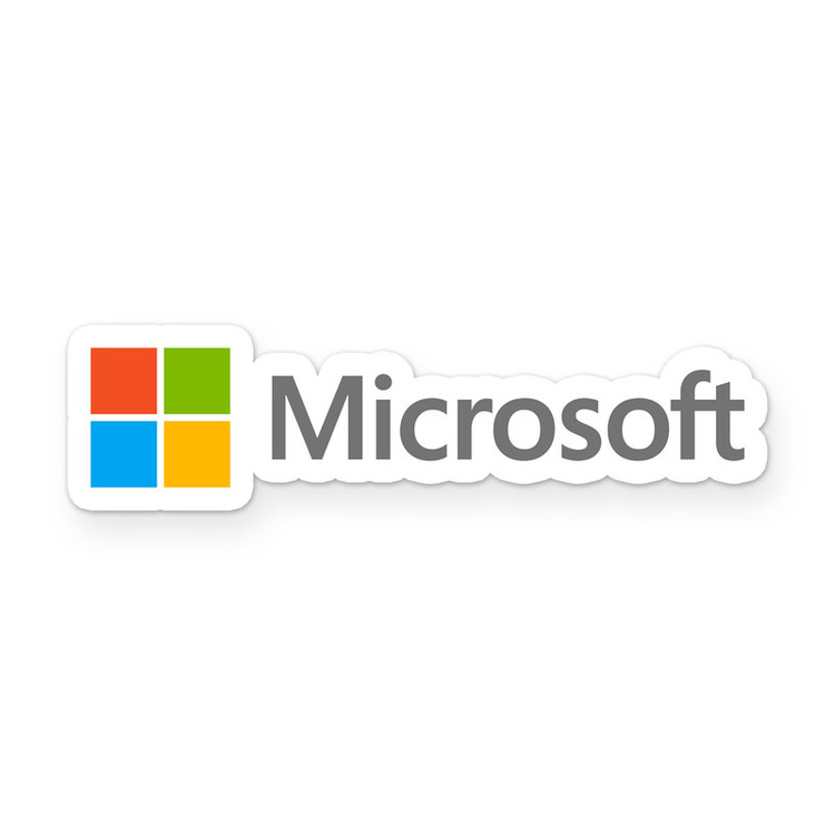 استیکر ونسونی طرح MicroSoft Text Logo تولیدی مستر لوکسینو