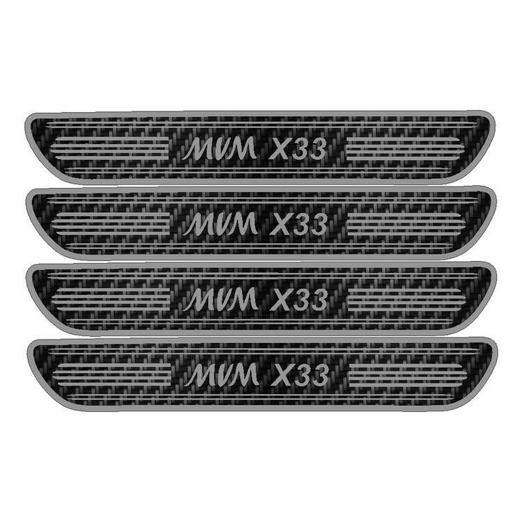 برچسب بدنه خودرو مهدیار مدل کربن کد sp137 مناسب برای ام وی ام X33 بسته 4 عددی تولیدی مستر لوکسینو