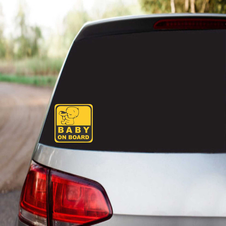 برچسب بدنه خودرو طرح مراقب بچه در ماشین کد VG02 تولیدی مستر لوکسینو