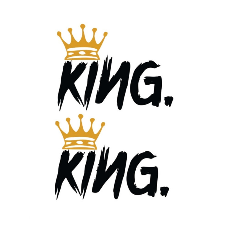 برچسب بدنه خودرو طرح KING2 کد 1061 بسته 2 عددی تولیدی مستر لوکسینو