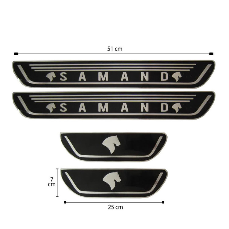 برچسب پا رکابی خودرو کد K6565 مناسب سمند مجموعه 4 عددی تولیدی مستر لوکسینو