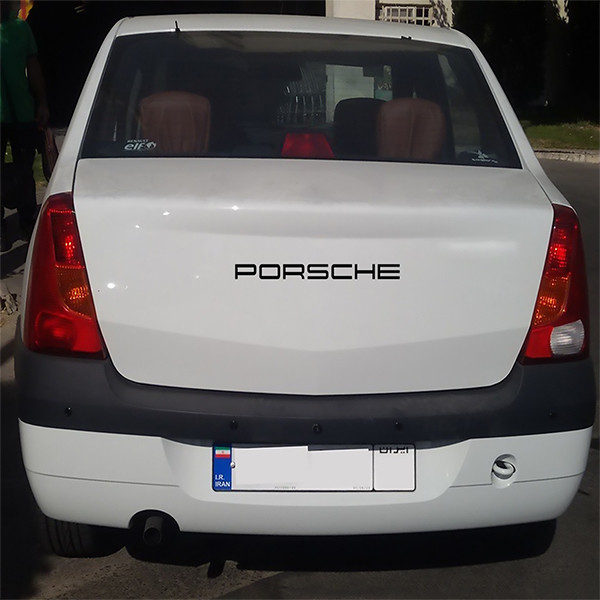 برچسب بدنه خودرو مارکت میکس طرح لوگو پورشه مدل Porsche Logo کد 1133MMIX تولیدی مستر لوکسینو