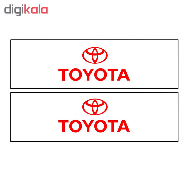 برچسب پا رکابی خودرو طرح TOYOTA مدل TIG021 بسته 2 عددی تولیدی مستر لوکسینو
