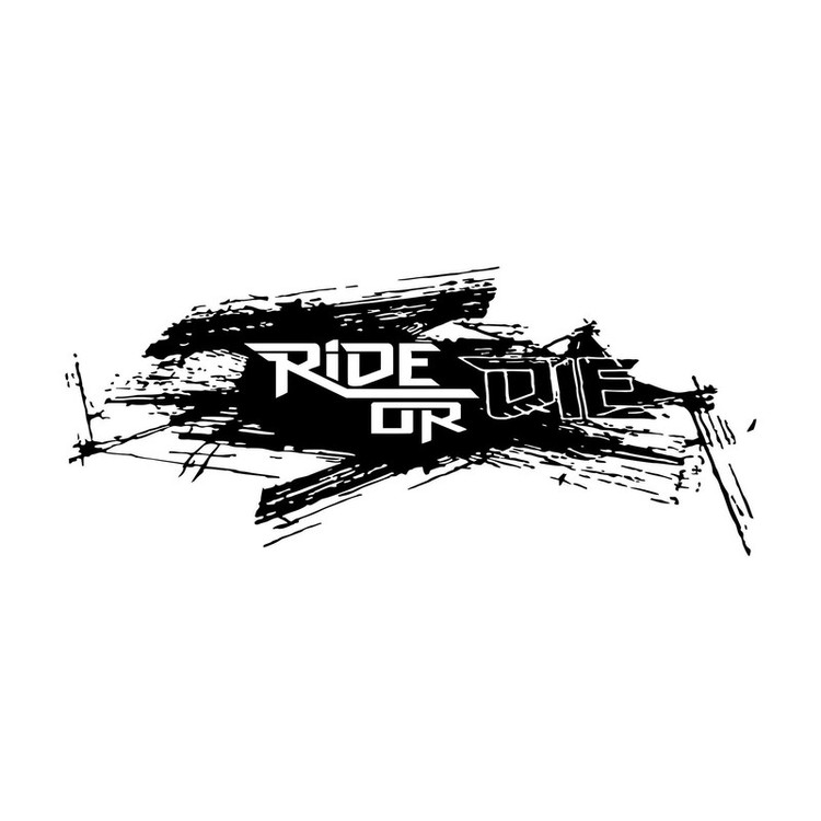 برچسب بدنه خودرو طرح ride or die مدل ri تولیدی مستر لوکسینو