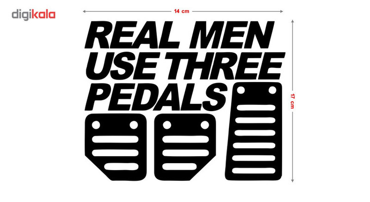 استیکر خودرو ونسونی طرح Real Men تولیدی مستر لوکسینو