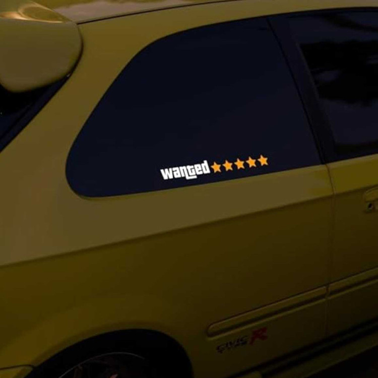 برچسب بدنه خودرو طرح GTAWANTED کد VG01 تولیدی مستر لوکسینو