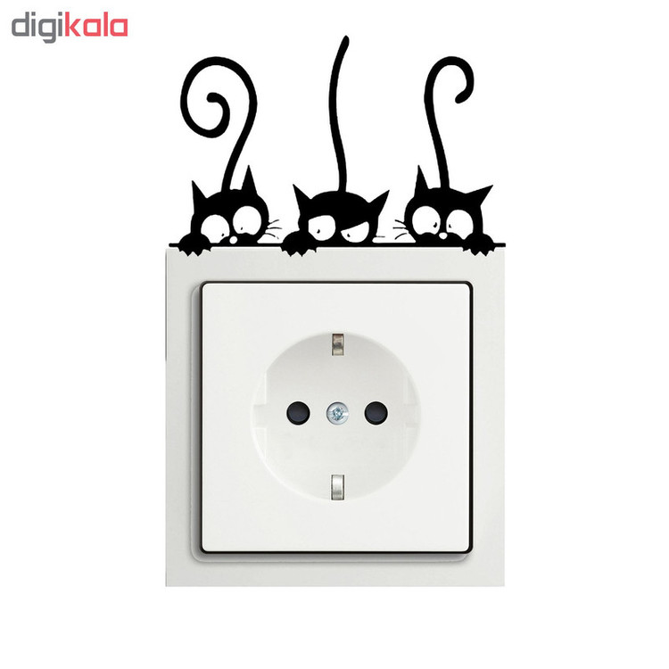 استیکر کلید پریز طرح گربه کد M10 تولیدی مستر لوکسینو