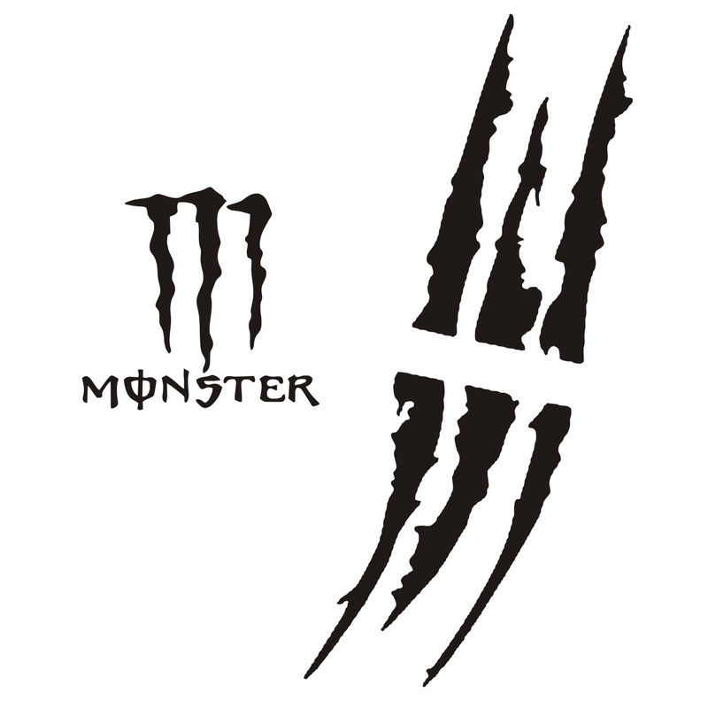 برچسب پنجه هیولا و پنجه خرس مدل x2 مجموعه دو عددی تولیدی مستر لوکسینو