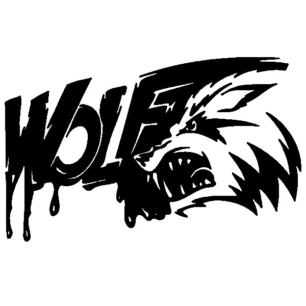 برچسب بدنه خودرو مهدیار طرح wolf کد sw100 تولیدی مستر لوکسینو