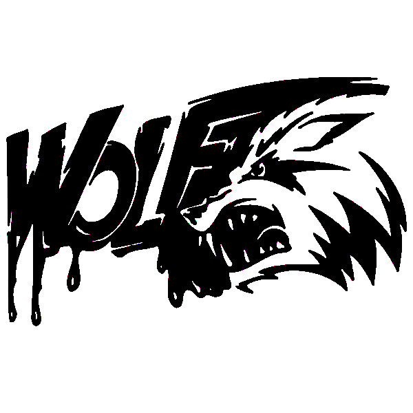 برچسب بدنه خودرو مهدیار طرح wolf کد sw100 تولیدی مستر لوکسینو