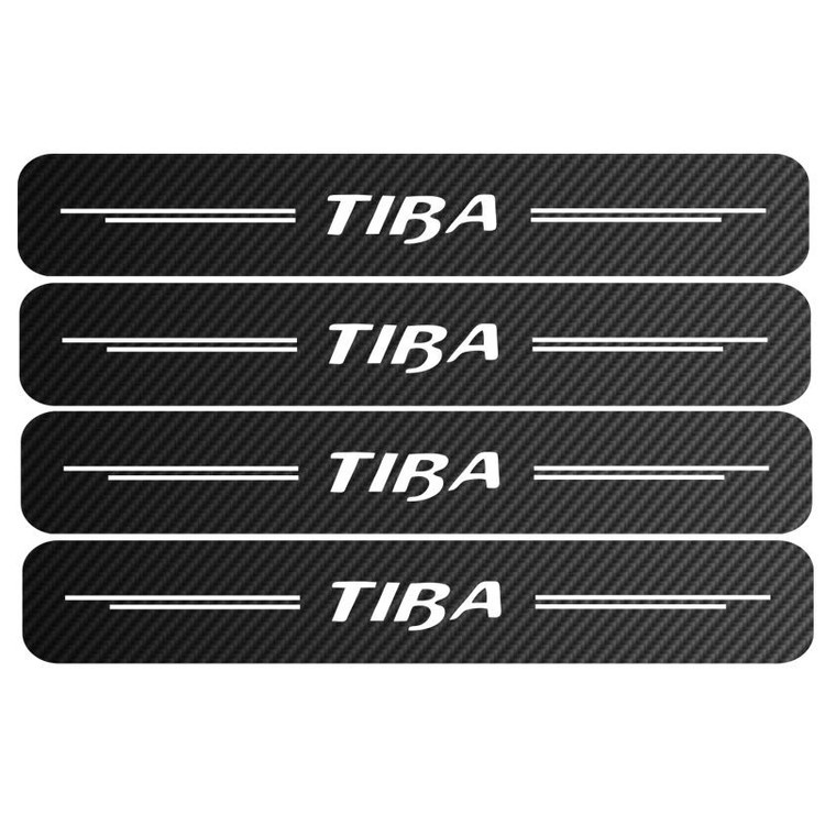 برچسب بدنه خودرو مهدیار طرح پارکابی کربن کد SP184 مناسب برای تیبا بسته 4عددی تولیدی مستر لوکسینو