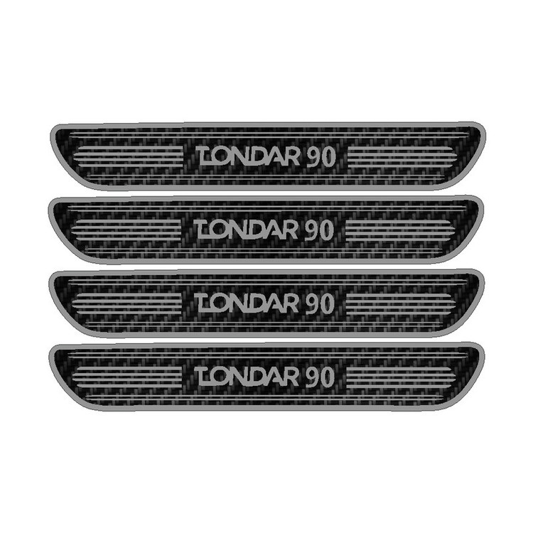 برچسب بدنه خودرو مهدیار مدل کربن کد sp122 مناسب برای L90 بسته 4 عددی تولیدی مستر لوکسینو