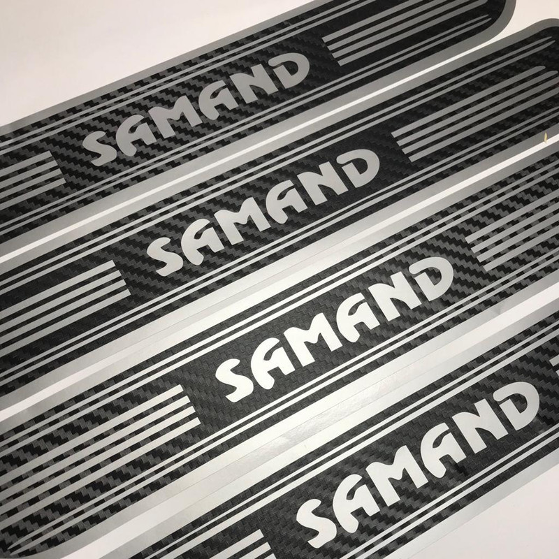برچسب بدنه خودرو مهدیار مدل کربن کد sp112 مناسب سمند بسته 4 عددی تولیدی مستر لوکسینو